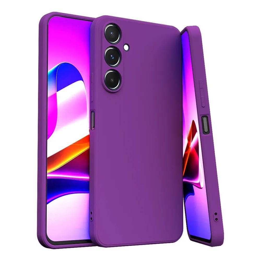 Capa Capinha Para Galaxy S23 Silicone Aveludado Com P Roxo U