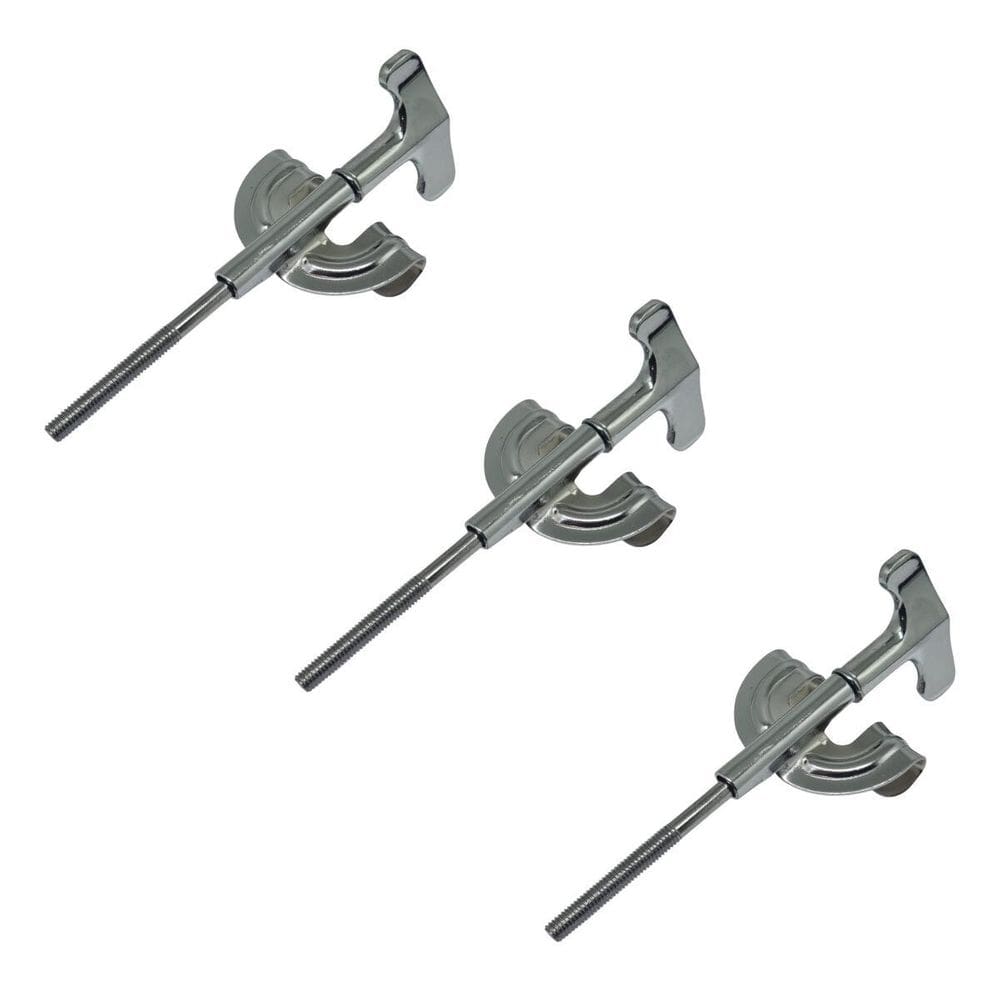 Kit 3 Parafuso De Afinação Bumbo Borboleta Com Garra Metal