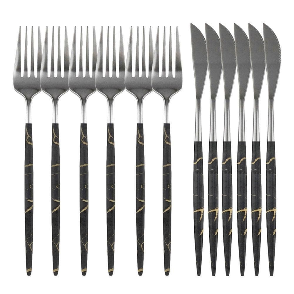 Conjunto De Talheres 6 Garfos 6 Facas Slim