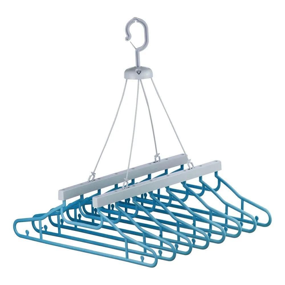 Varal 8 Cabides Resistente Retratil Camisa Camiseta Facil