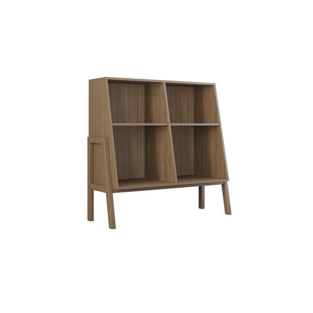 Buffet Aparador Multifuncional Cuby Angular Com Nichos Carvalho