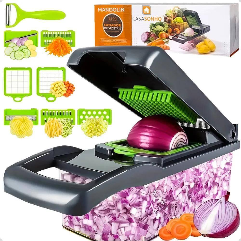 Mandolin Julienne Ralador De Legumes Inox Fatiador Cortador