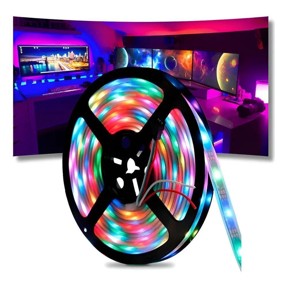 Só A Fita Led Digital 6803 Rgb Arco Iris 328 Efeitos 3 Vias