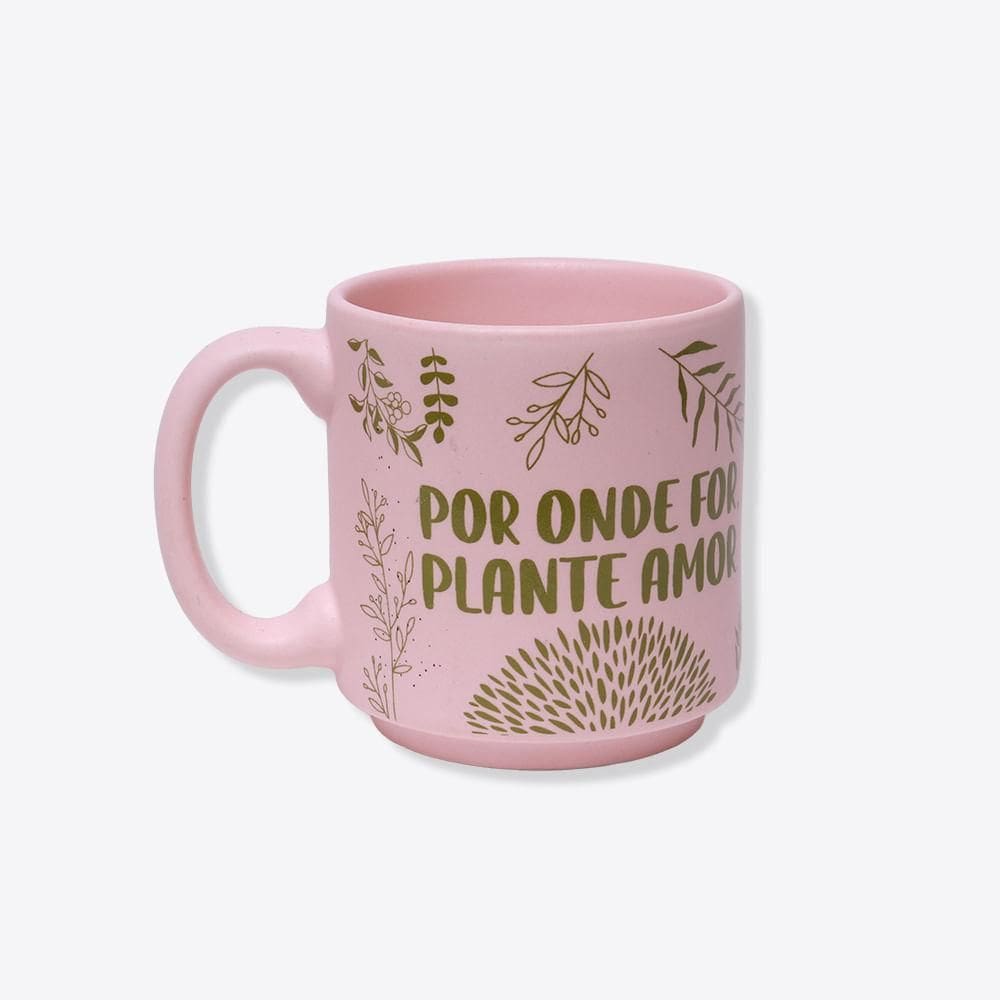 Caneca Mini Tina Jardinagem Plante Amor - Zonacriativa