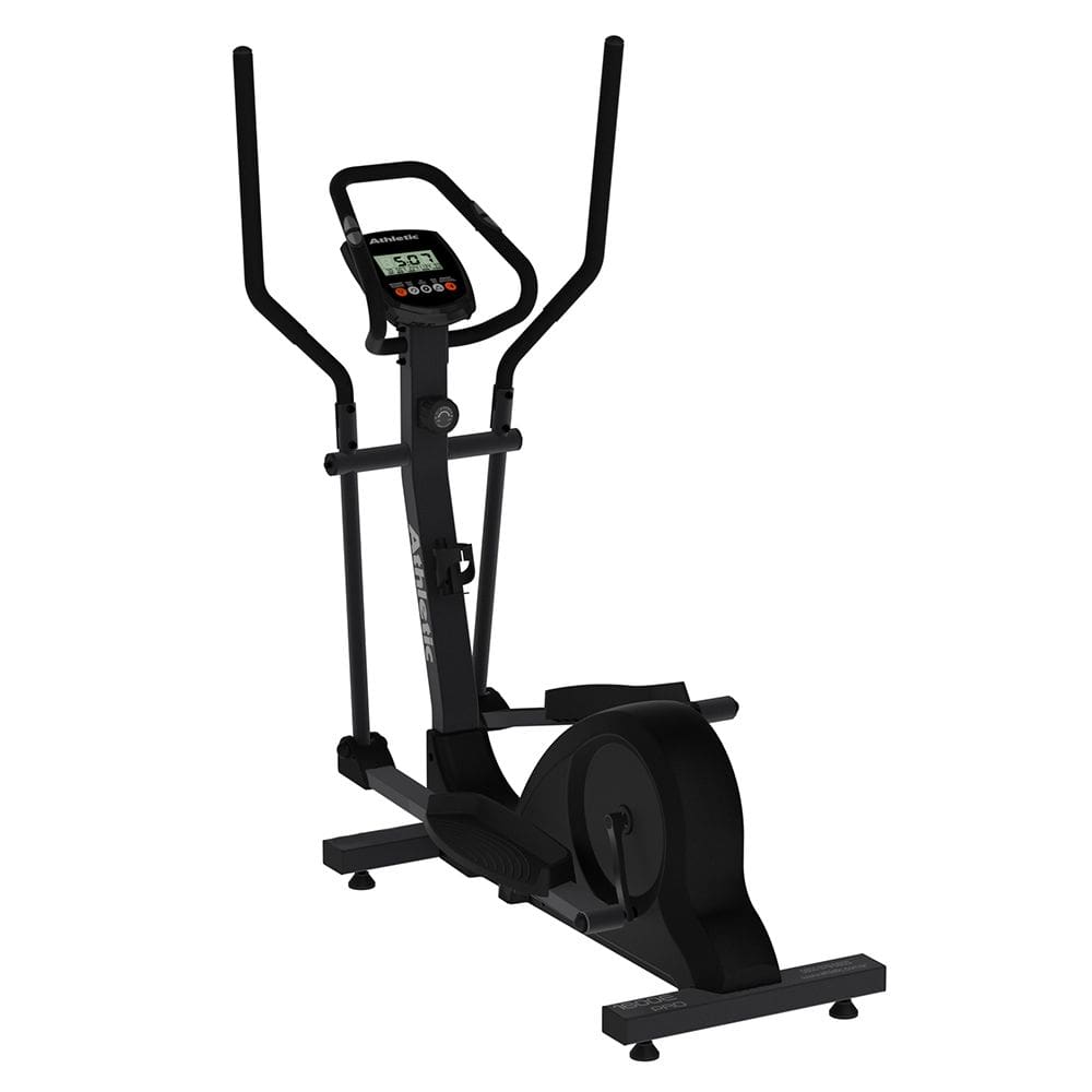 Elíptico Profissional Athletic 1600E Disco de Inércia 7kg 150kg 8 Níveis Monitor 14 Funções