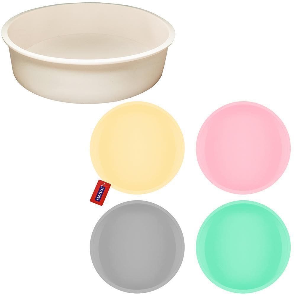 Forma De Silicone Redonda Para Bolo/Torta 6X24Cm De