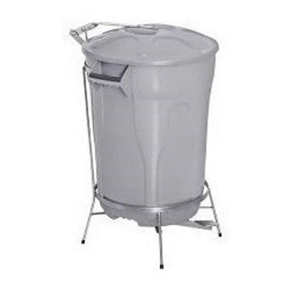 Cesto Lixeira Plástico Pedal Com Armação Em Aço 60 Litros