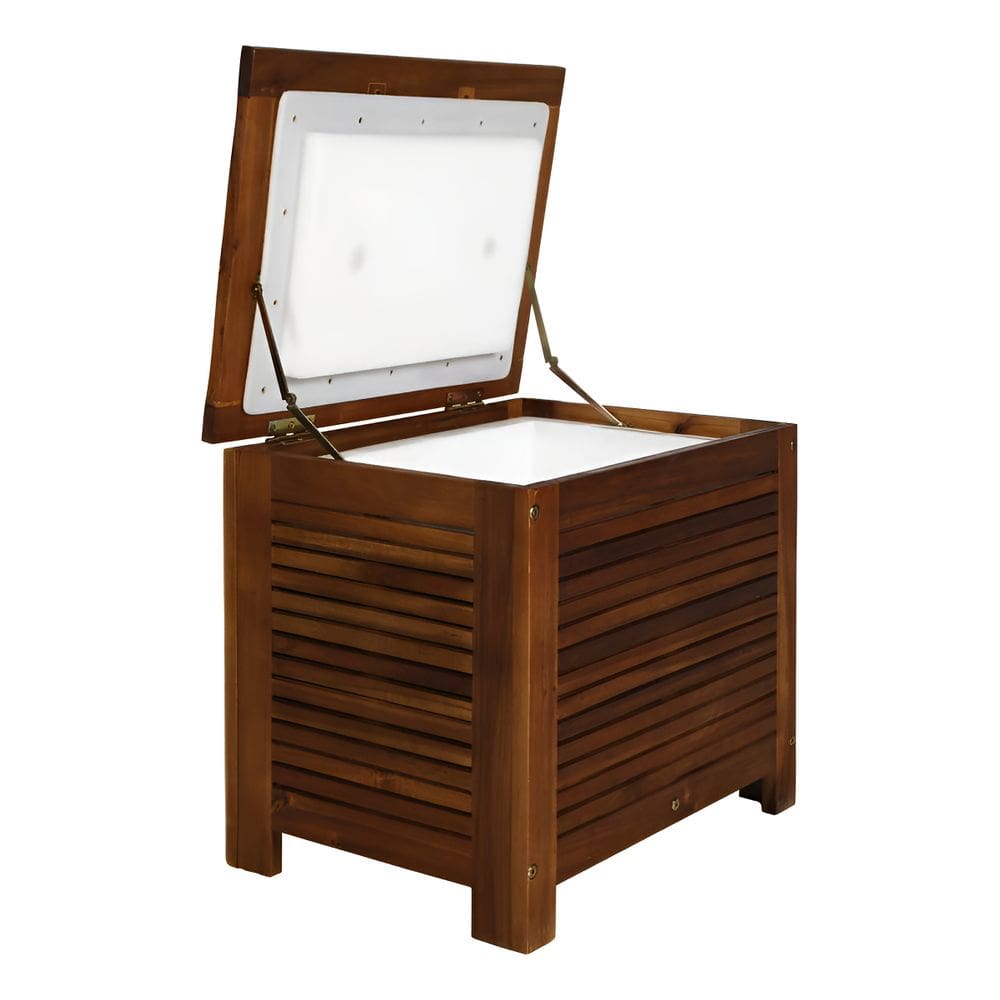 Cooler Caixa Termica Box Madeira 42x57x50cm - Outdoor - Marrom