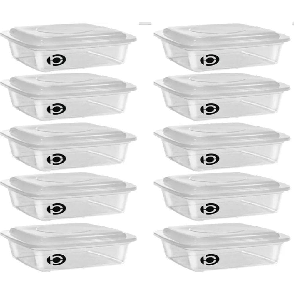 10X Kit 10 Marmitas Potes Dietas 750Ml Para Freezer Microon