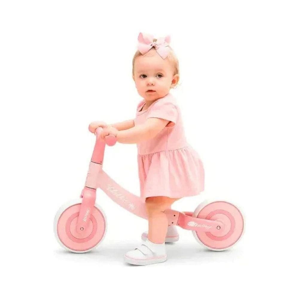 Bicicleta De Equilíbrio Infantil Sem Pedal Rosa