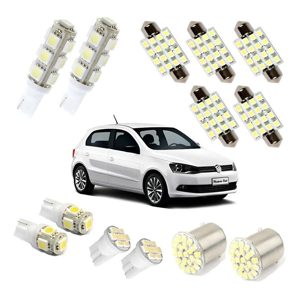Kit Lampadas Led Gol Voyage Parati Up Fox Saveiro Golf Pingo