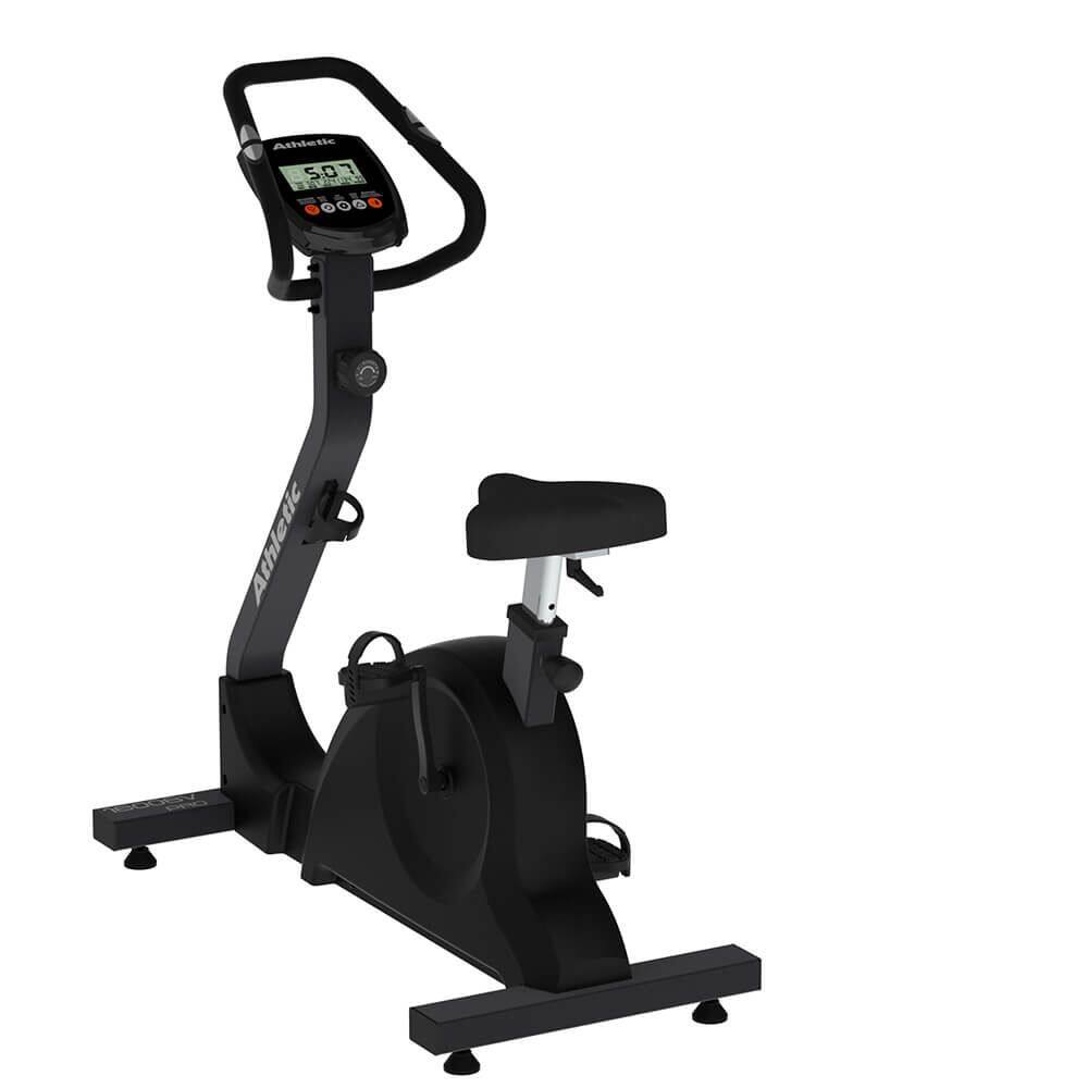 Bicicleta Vertical Profissional Athletic 1600BV Suporta 150kg 8 níveis Disco de inércia 7kg para pedalada suave