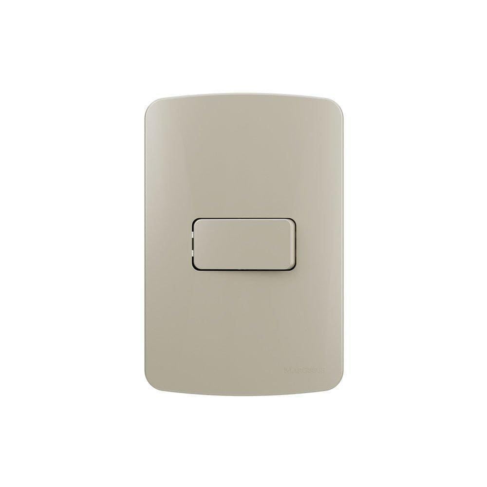 Interruptor Simples Margirius B3 Colors 10A Placa 4X2 Pérola