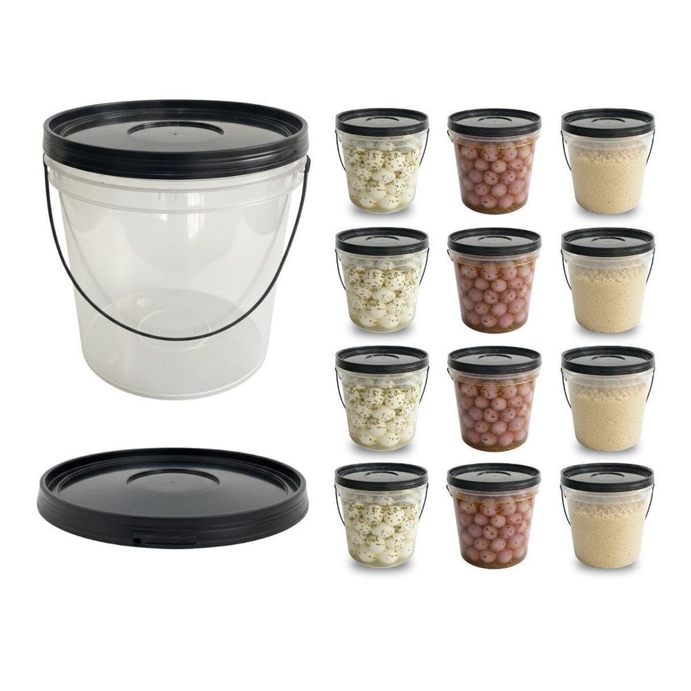 Balde Para Alimentos Transparente - 12 Peças