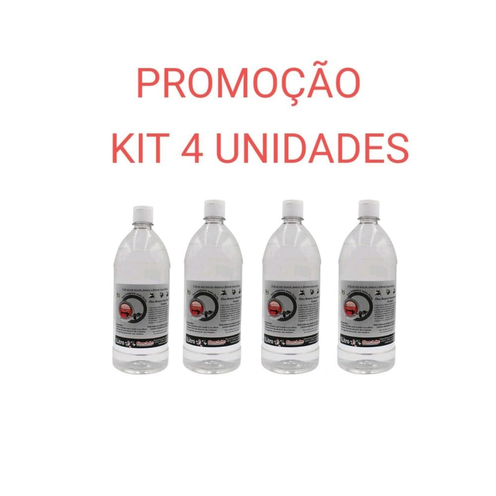 Óleo De Máquina De Costura Branco Overlock Reta 1L Kit 4Un