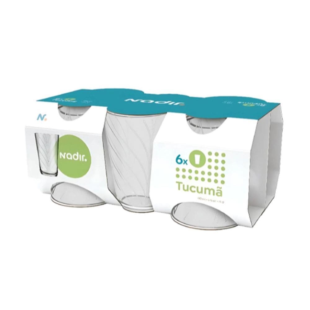 Jogo De Copos Multiuso De Vidro Tacumã 190Ml 06 Un - Nadir