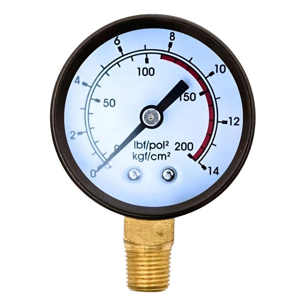 Manômetro Vertical Para Compressores 200 Psi/Libras 1/4 Npt