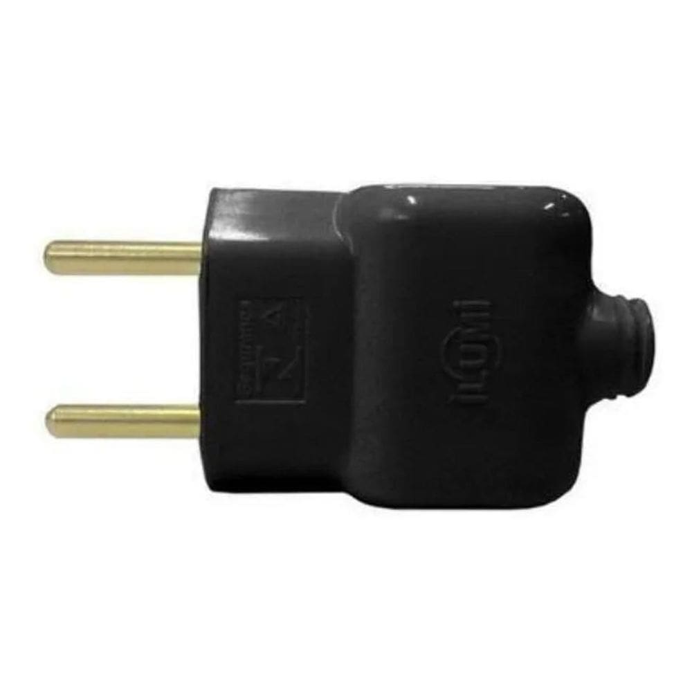 Kit Tomadas Pino Prensa Cabo 2P 10A Preto Pct C/10Unid Ilumi