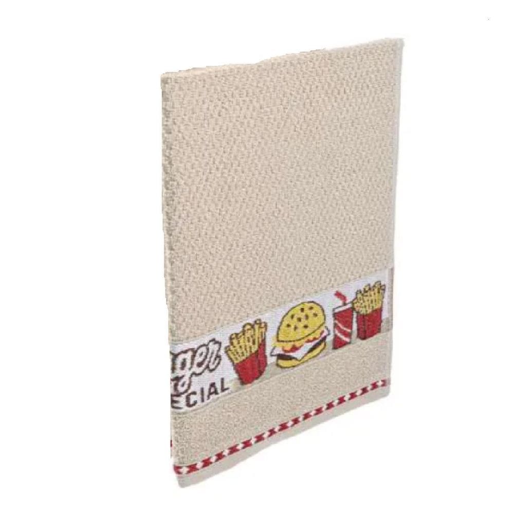 Pano De Prato Jacquard 50X70Cm Bistro Burguer Cavhome