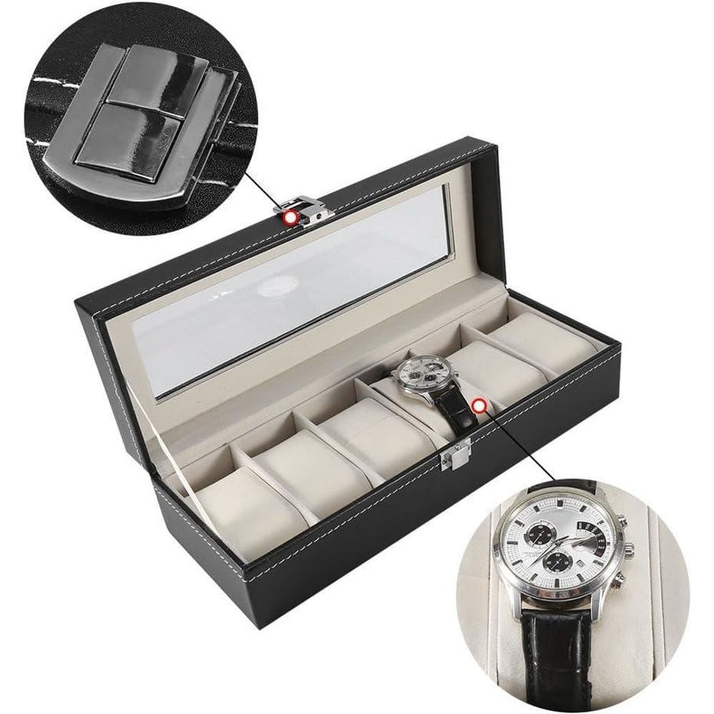 Estojo Porta Relógio 6 Lugares Super Luxuoso Super Aveludado