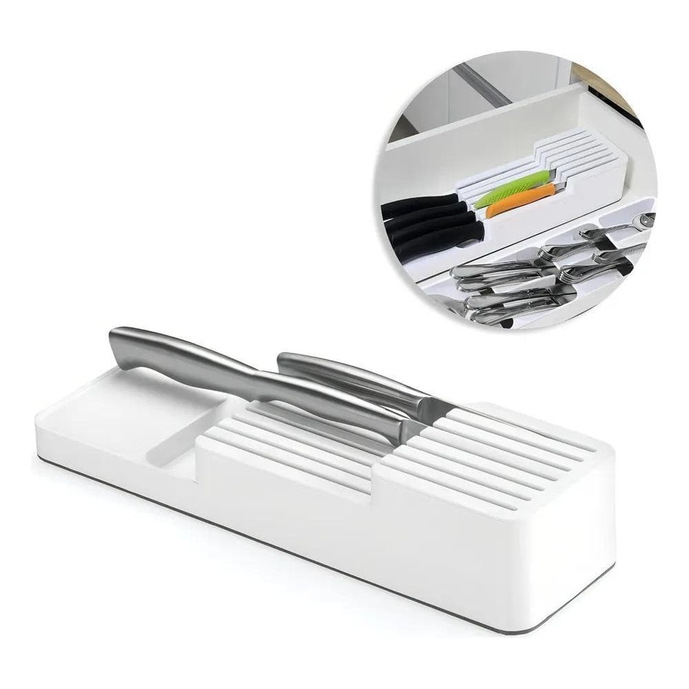 Organizador Porta Facas Gaveta Em Plástico Resistente Arthi