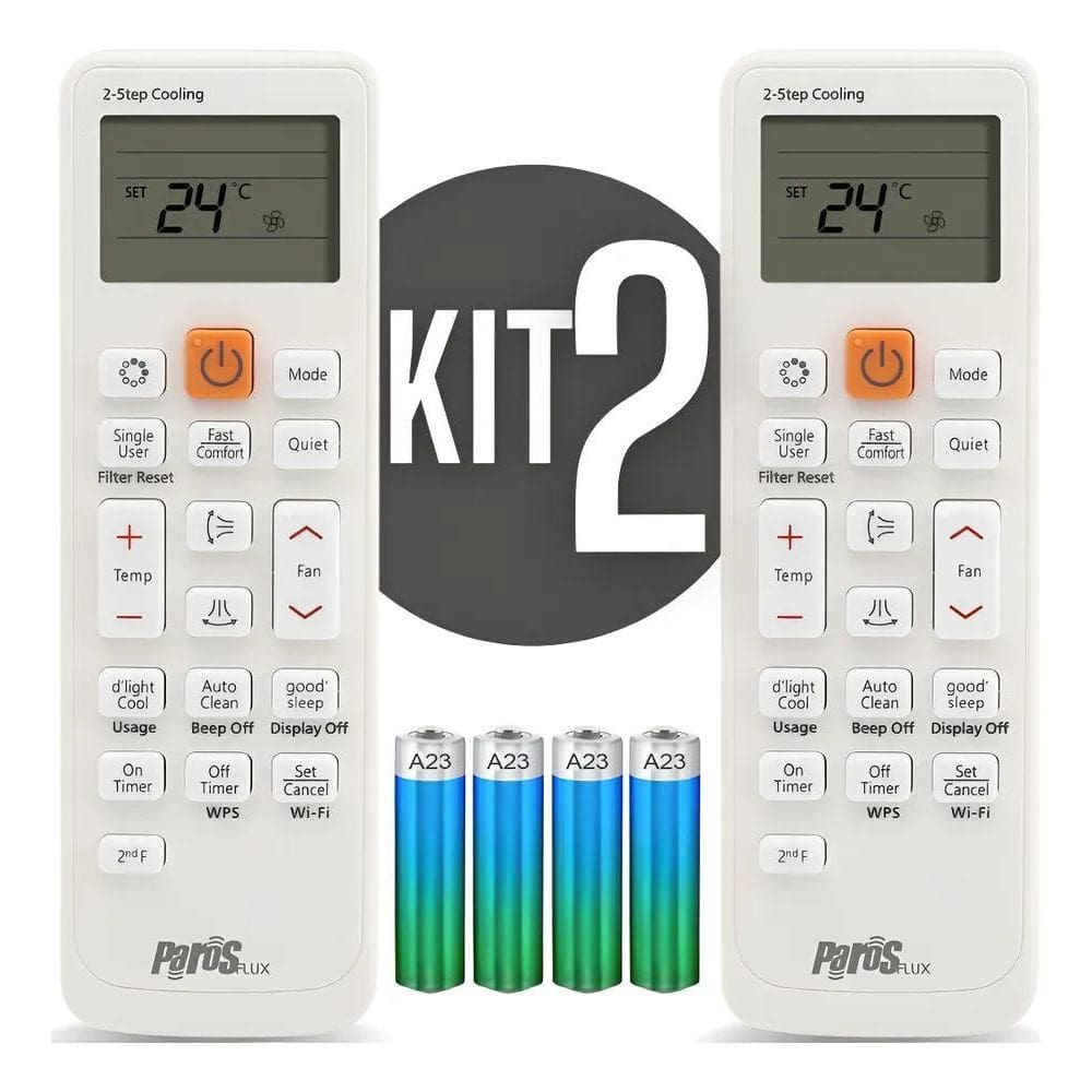 Kit 2 Controle Para Ar Condicionado Samsung Split Virus Doct