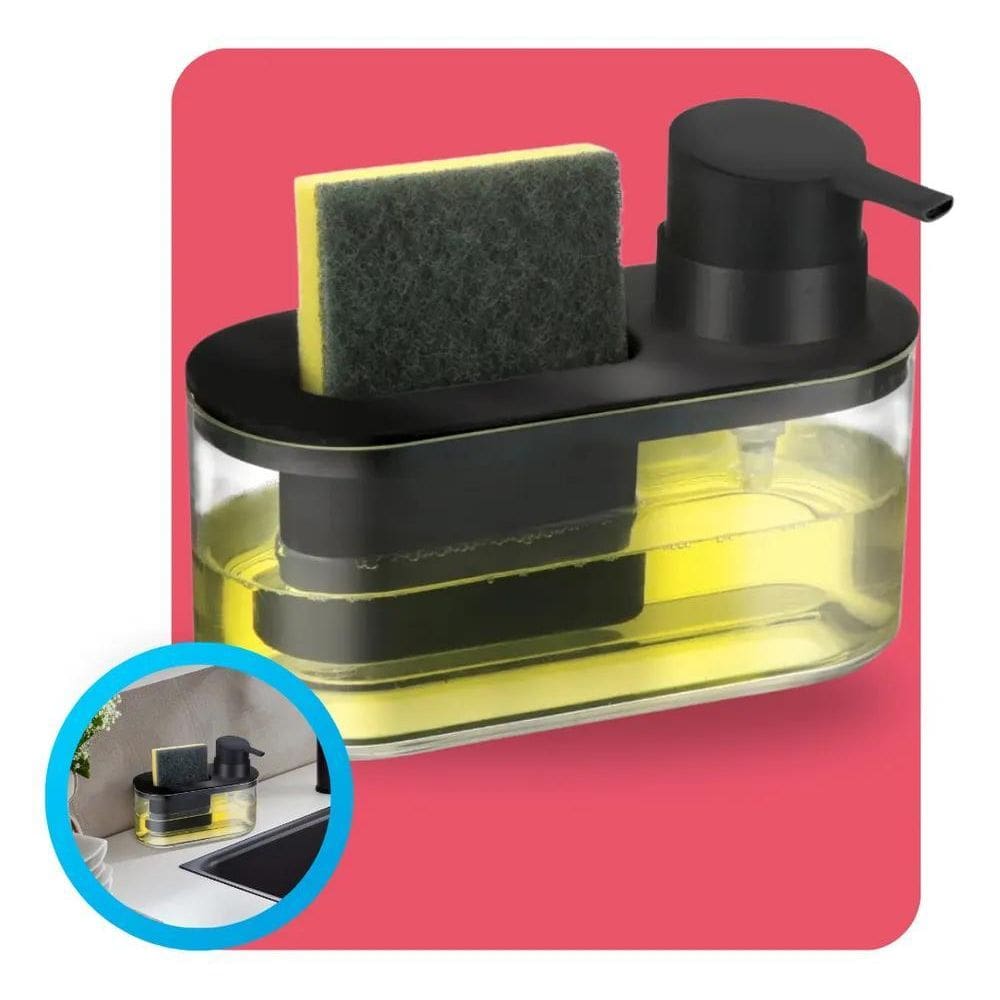 Dispenser Dosador Sabão Detergente Sabonete 550Ml Com Suport