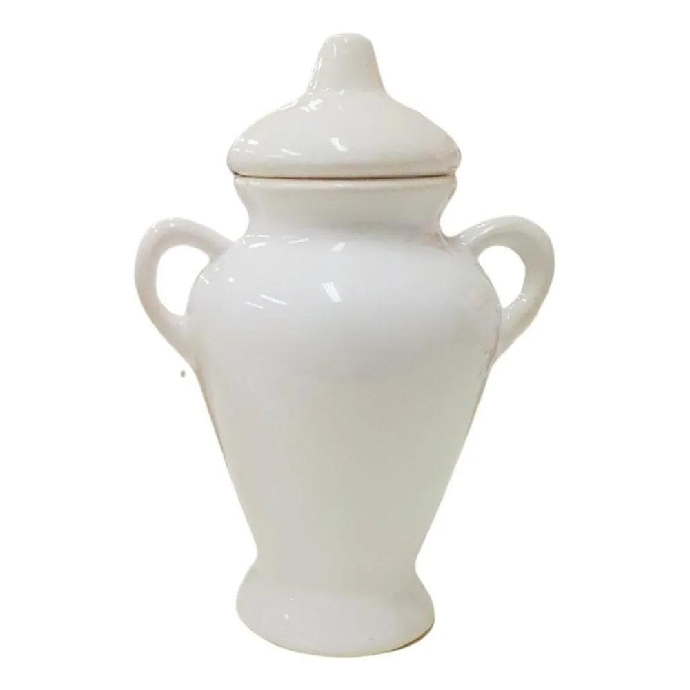 10X Quartinha Branca Orixás 15 Cm Porcelana S/ Asa E Com Asa