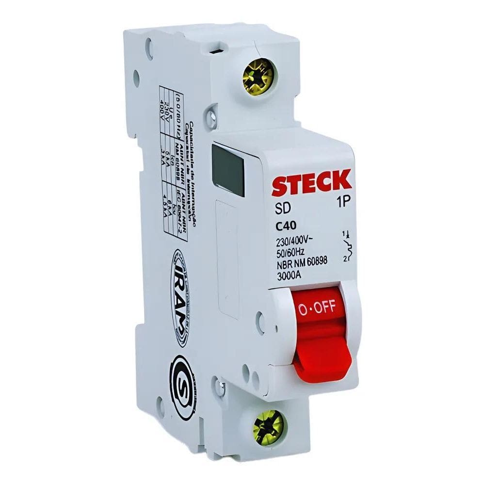 Disjuntor Steck Unipolar Mono 10A 16A 20A 25A 32A 40A 5 40A