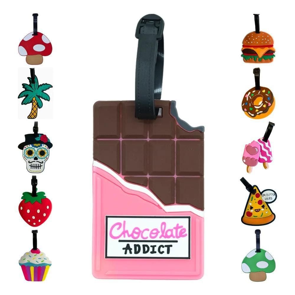 Identificador De Mala De Viagem Tag Bagagem Silicone Chocola