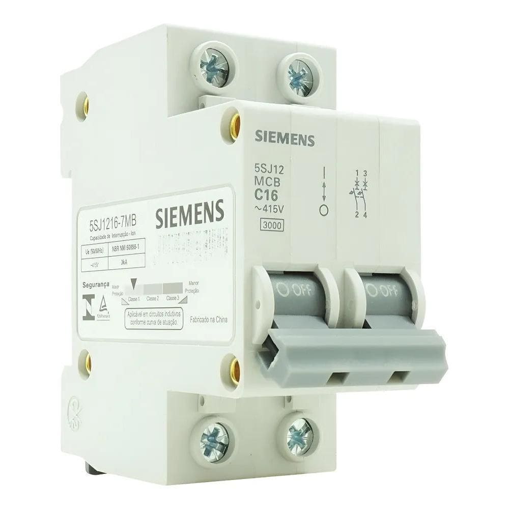 Disjuntor Siemens Bipolar Curva C 10A 16A 20A 25A 32A 5 16A