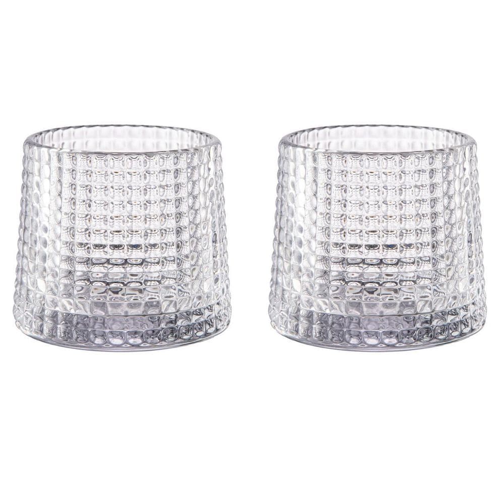 Kit 2Pc Copo Baixo Para Whisky Giratório Hive 180Ml 30055