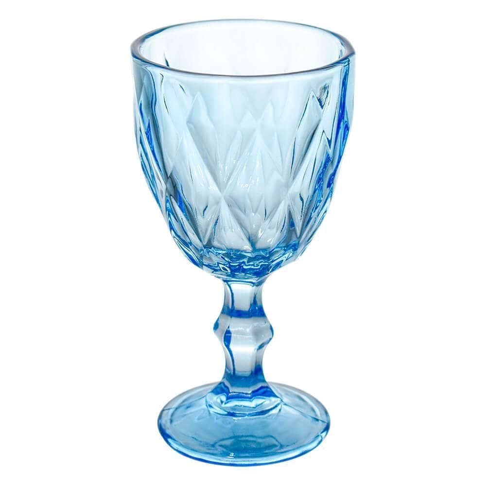 Taça De Vidro Diamond Stella Azul 300Ml 1 Peça - Vista Home