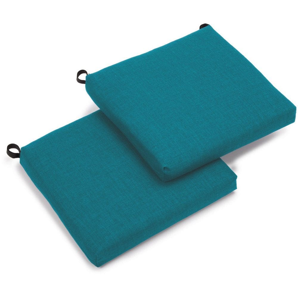 Almofada para cadeira de exterior Blazing Needles 51x48x9 cm Aqua 2 Pack