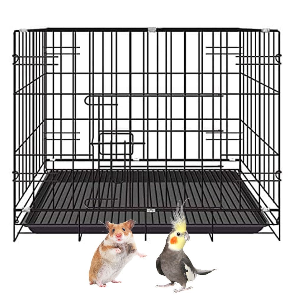 Gaiola Pet Aves Passaros Hamster Porquinho da India Filhote Animal de Estimaçao Transporte Dobravel Pet Shop Bandeja Removivel Resistente Seguro
