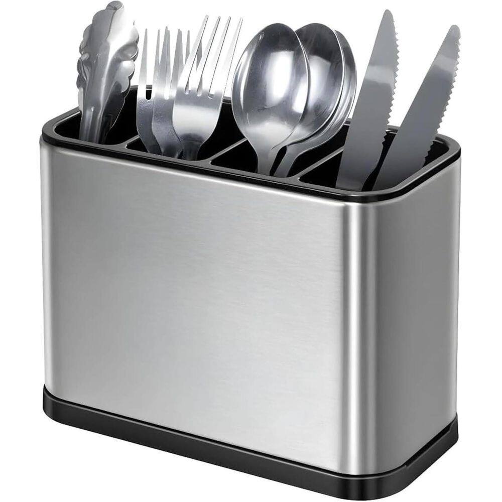 Porta Talheres Aço Inox 316 Escorredor 4 Divisórias Cozinha