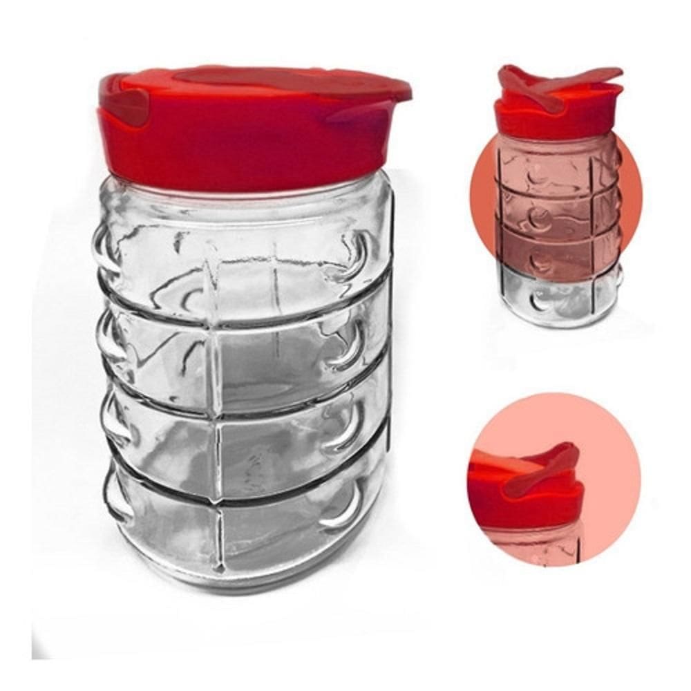 Pote Vidro Trabalhado 1,5L C/Alça Dosador Vpt012