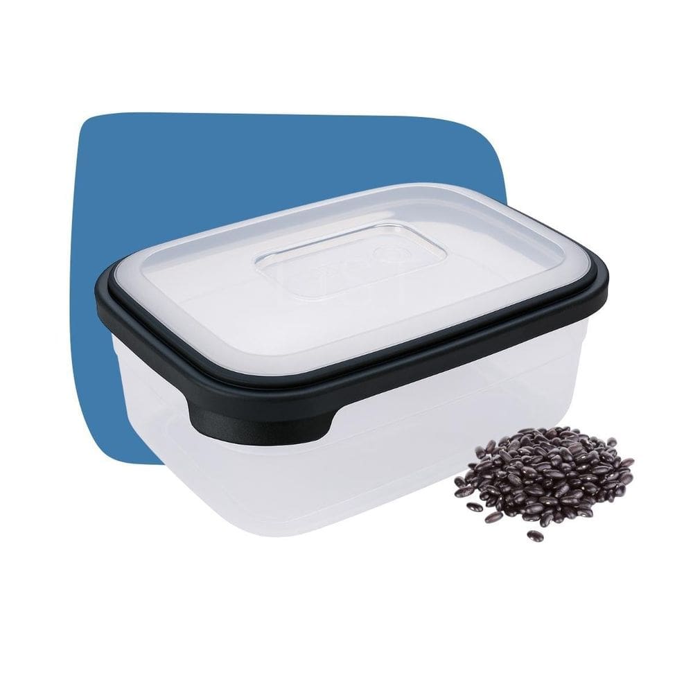 2 Potes Plásticos 1L Com Tampa Ideal Para Marmita Envio 24Hr