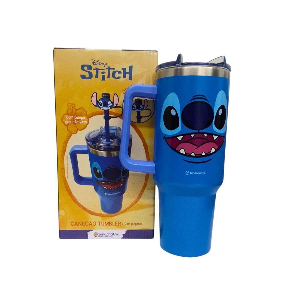Copo Térmico Tumblr Do Stitch C/Pingente 1,15L Zona Criativa