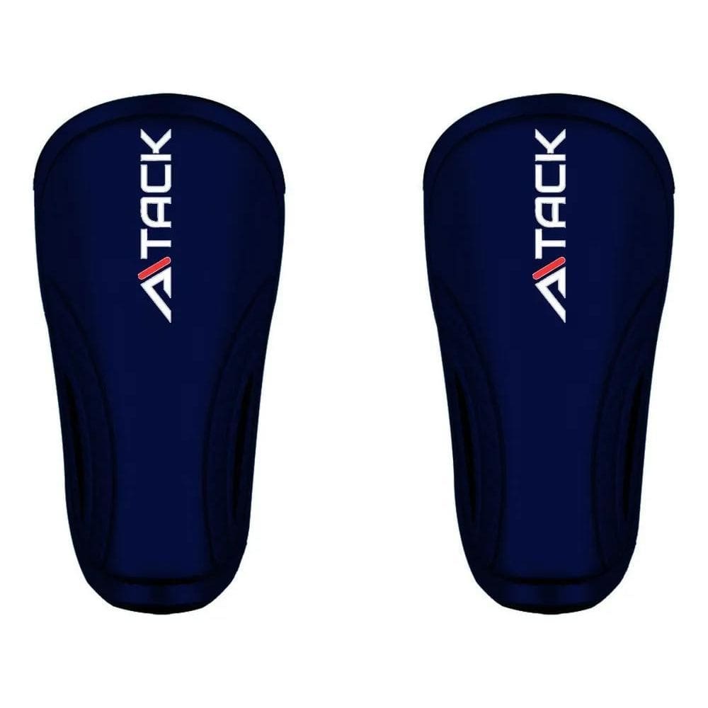 Caneleira Futebol Pvc Leve 16X9Cm Resiste Azul