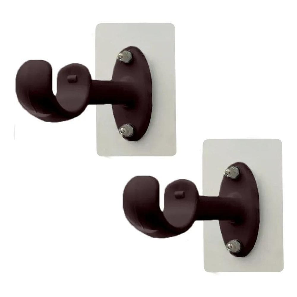 Suporte Cortina Adesivo Varão Até 28Mm Exclusivo Par 2 Imbu