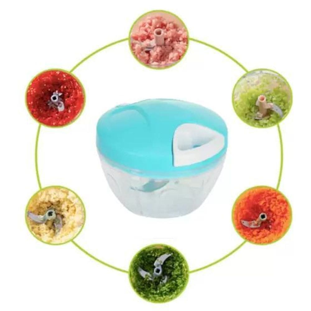 Mini Triturador De Alimentos Fatiador Alho 3 Lâminas