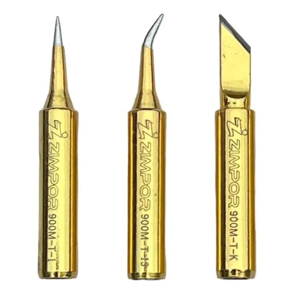 Kit 3 Pontas Para Estação Ferro Solda Ponteiras Reposição So