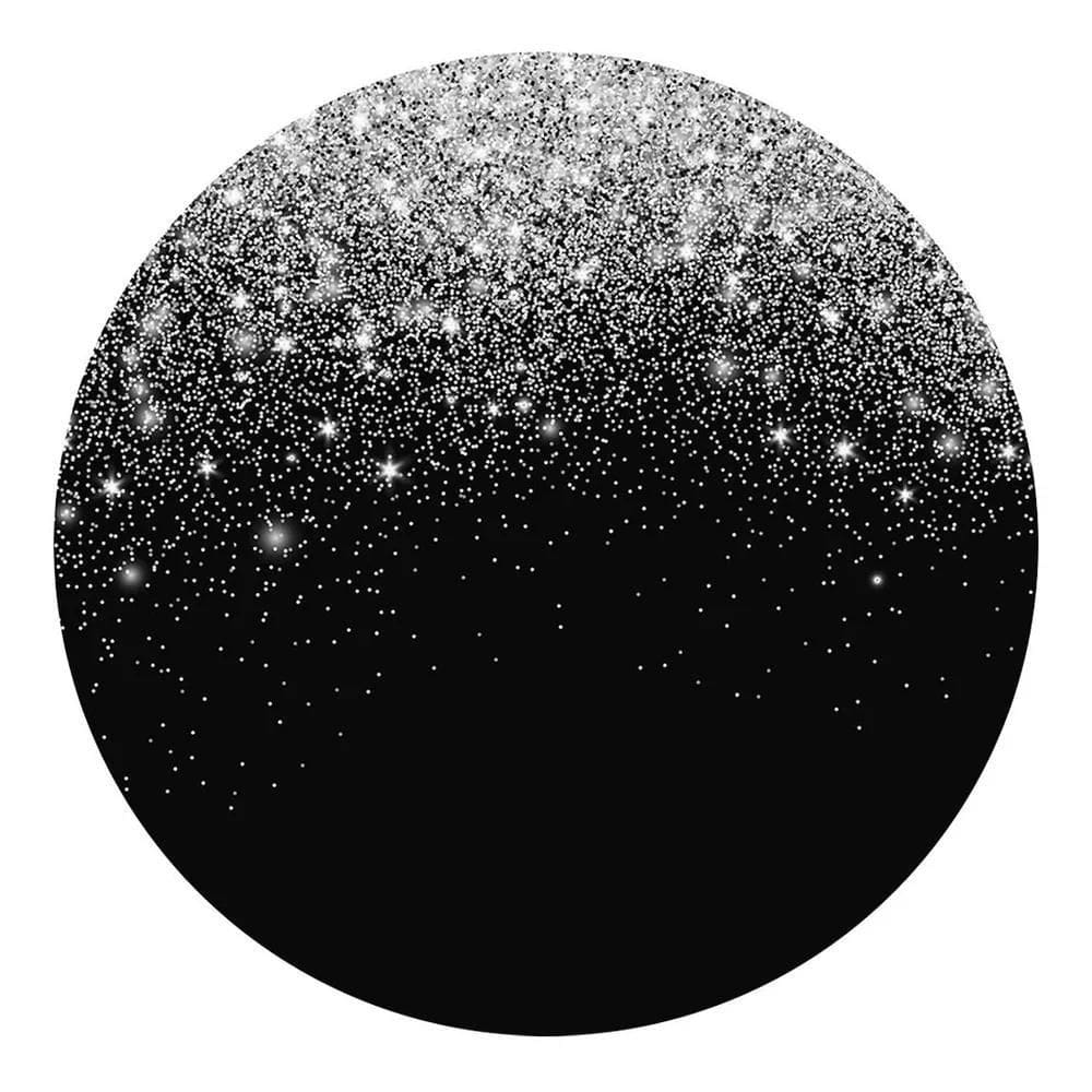 Painel Festa Redondo Sublimado 3D Tecido C/Elást Glitter Pra