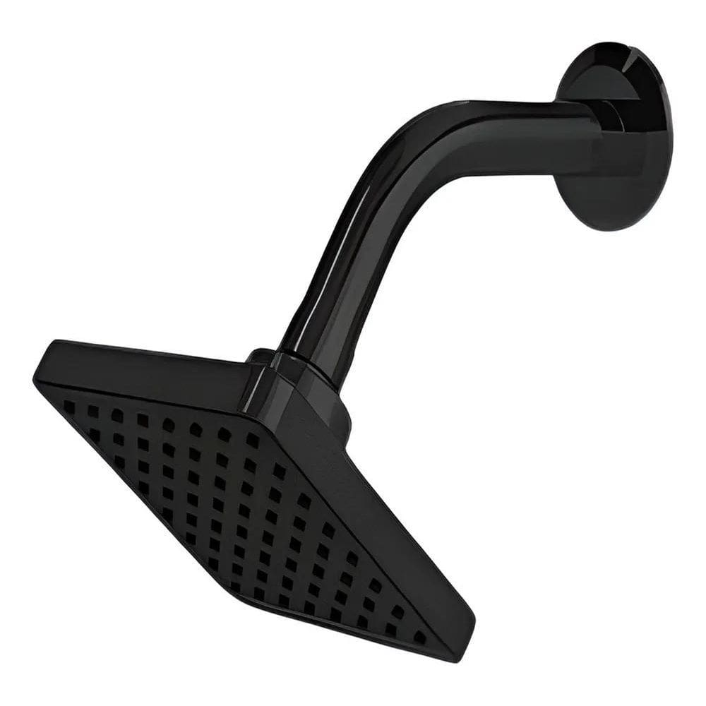 Ducha Fria Piscina Solar Gás Quadrada Preto Fosco Derley Aca