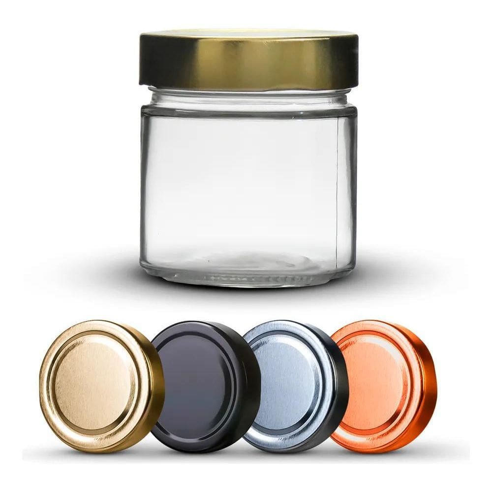 2X 12 Potes De Vidro Pianezza 240Ml + Tampas Metálicas E Lac