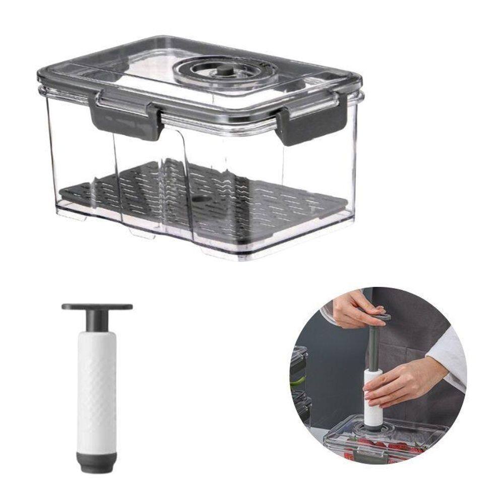 Pote Hermético 02 Litros Com Bomba Para Vedação À Vácuo