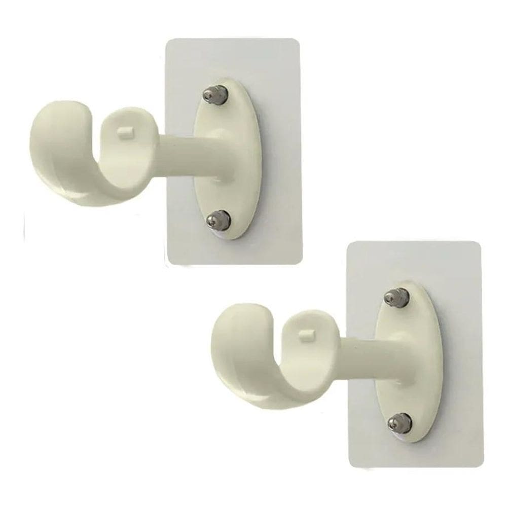 Suporte Cortina Adesivo Varão Até 28Mm Exclusivo Par 2 P Pal