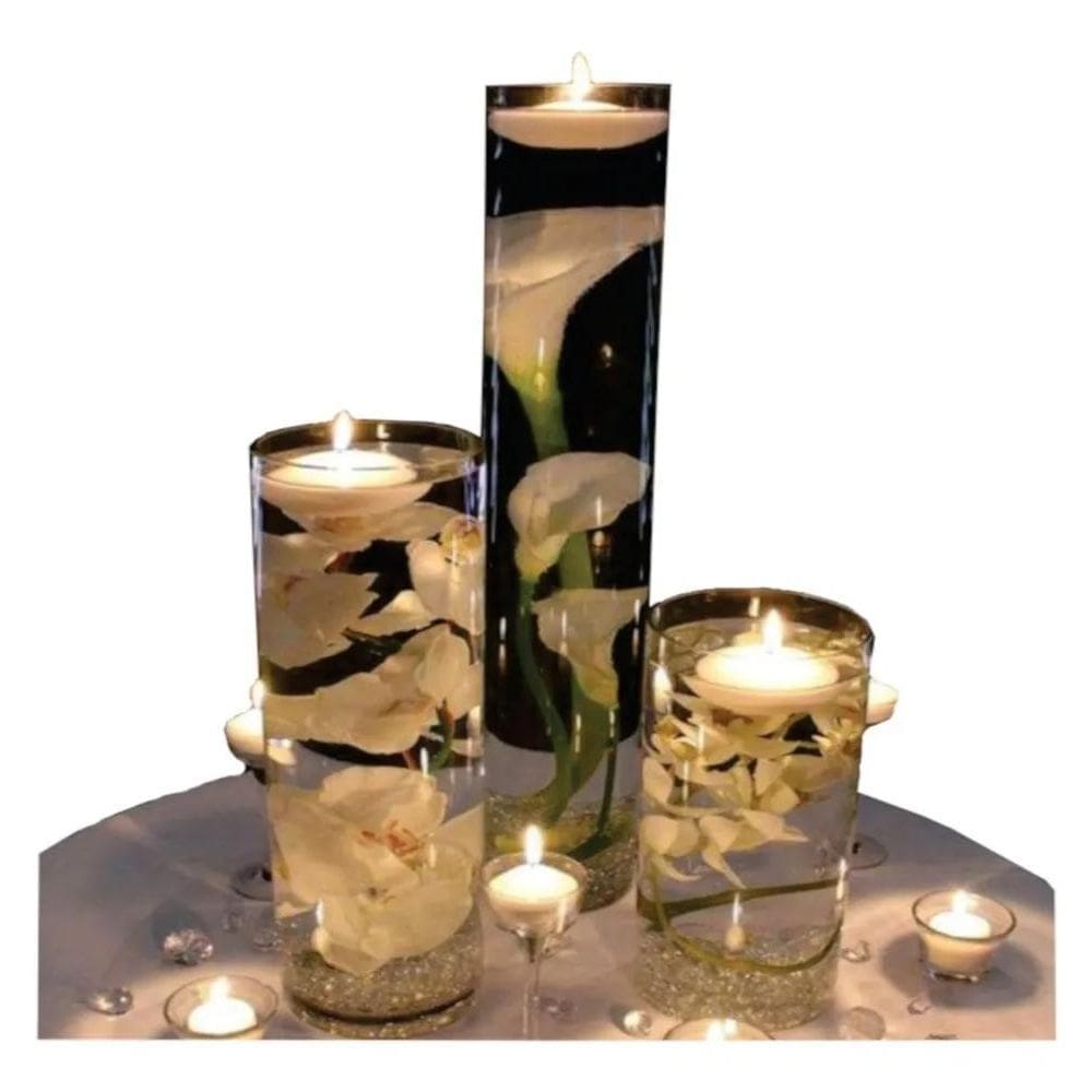 10X Kit 20 Velas Flutuantes Meia Bola Decoração Casamento B