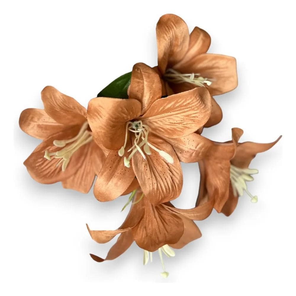 Kit De 5 Buquês Cores Novas De Lírio Artificial Com 5 F Marr